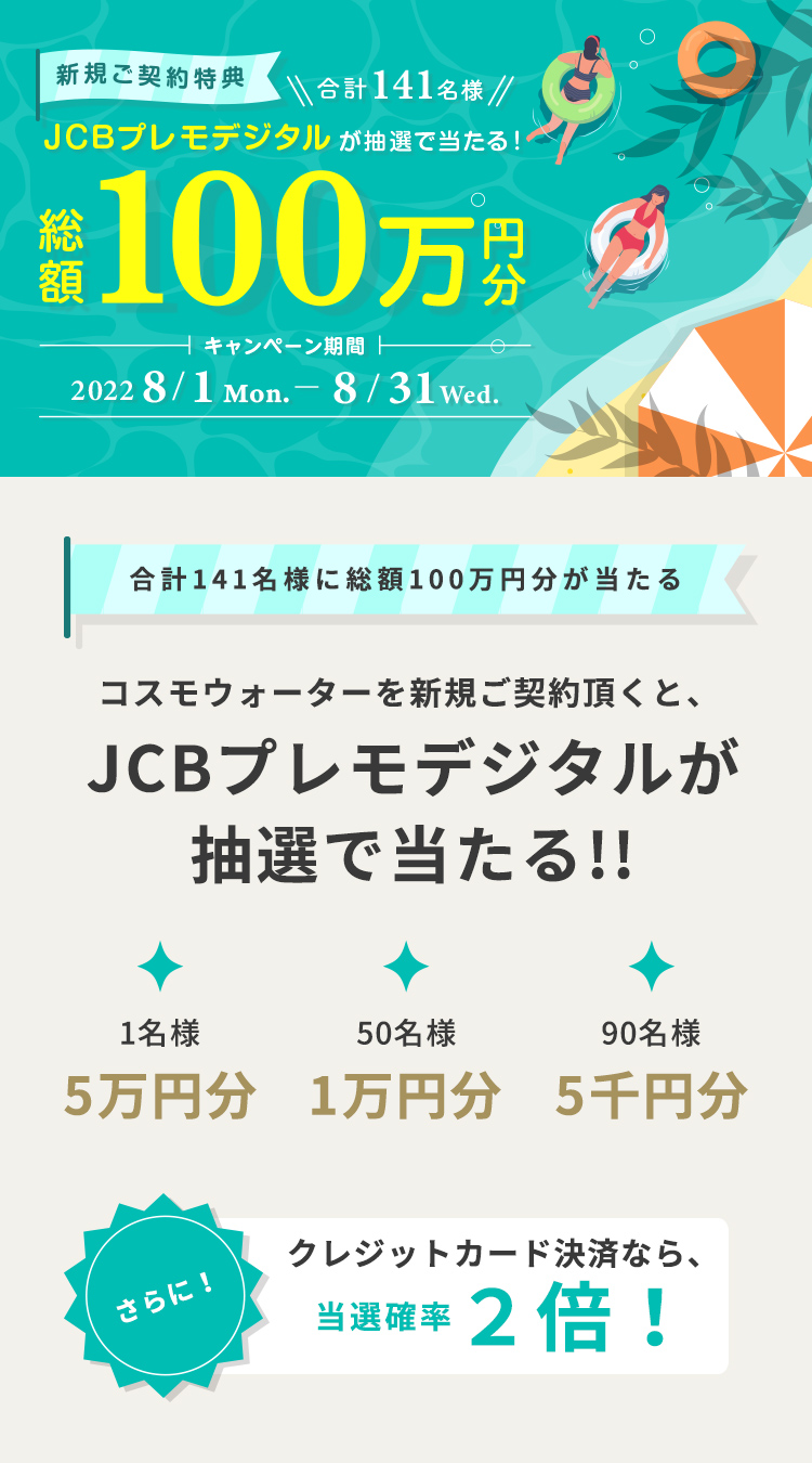 新規ご契約特典 合計141名様  総額100万円分